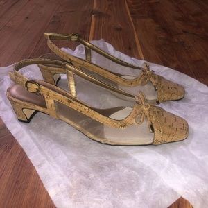 Vaneli ‘Renee’ Natural Cork Slingback Shoes